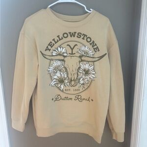 Yellowstone Dutton Ranch Women's Yellow/Tan Crewneck